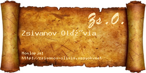 Zsivanov Olívia névjegykártya